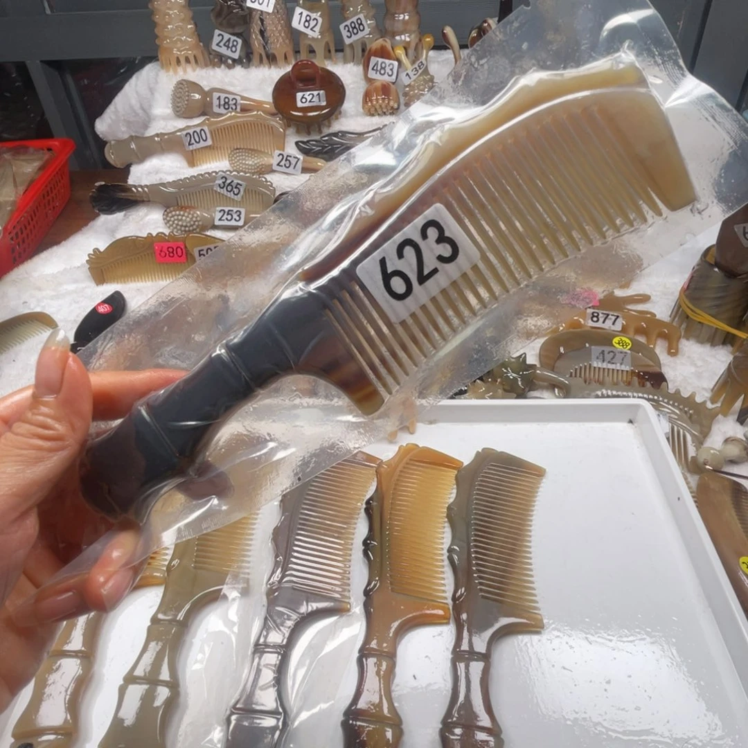见***孩牛角梳牛角福利款