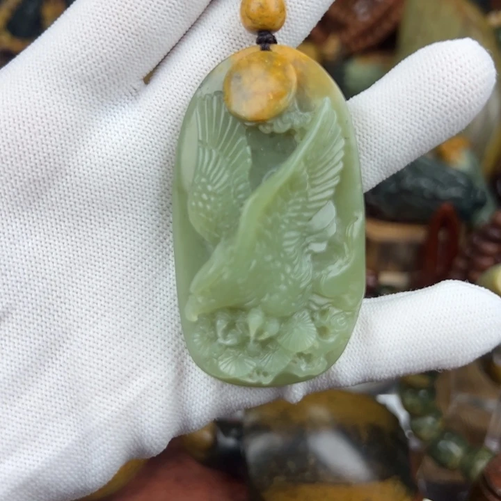 岫岩河磨玉（透闪石质玉）吊坠(不含链)未镶嵌翩**音