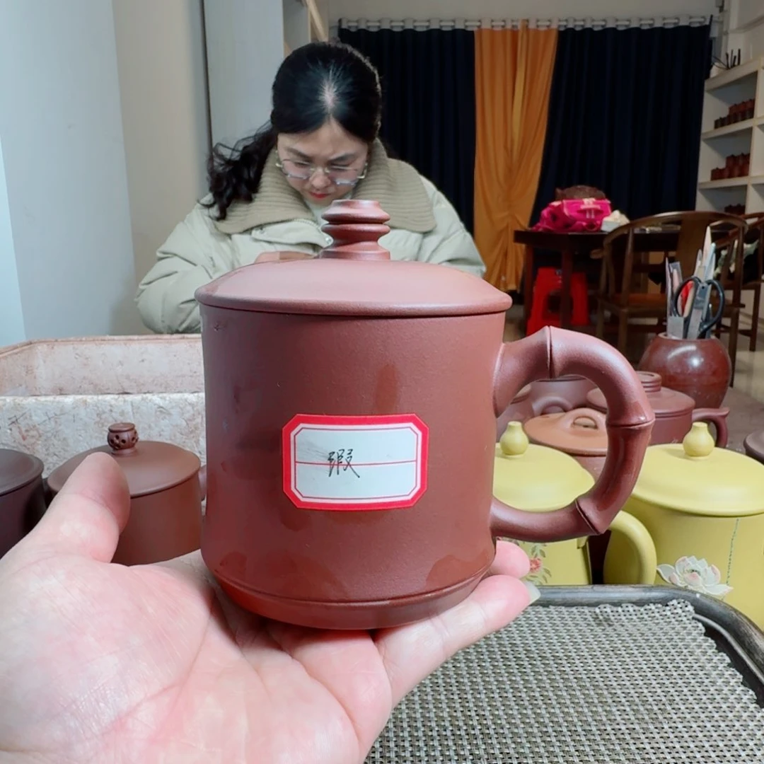 紫砂茶杯宜兴紫砂盖杯家用