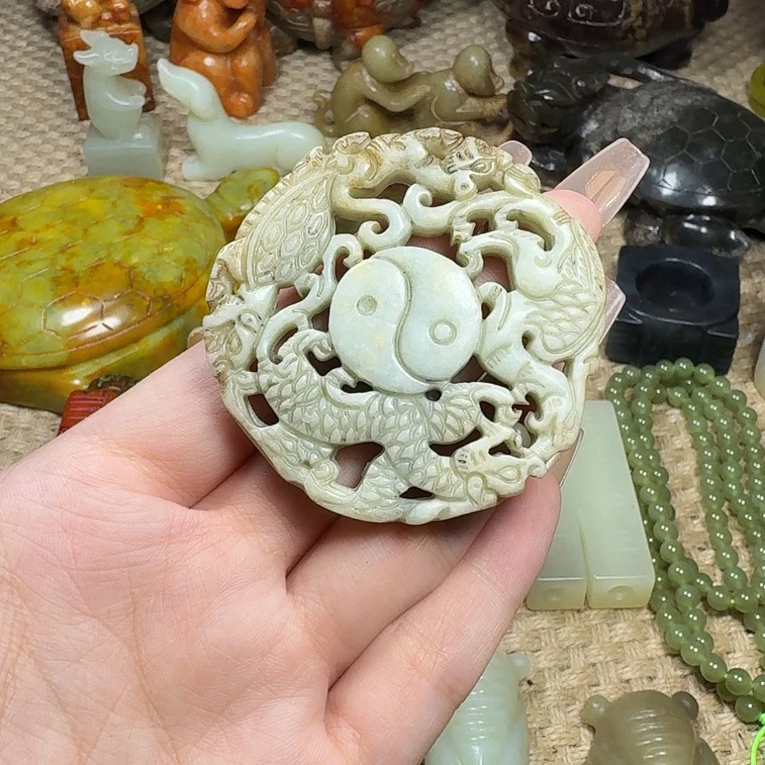白玉菩提吊坠挂件