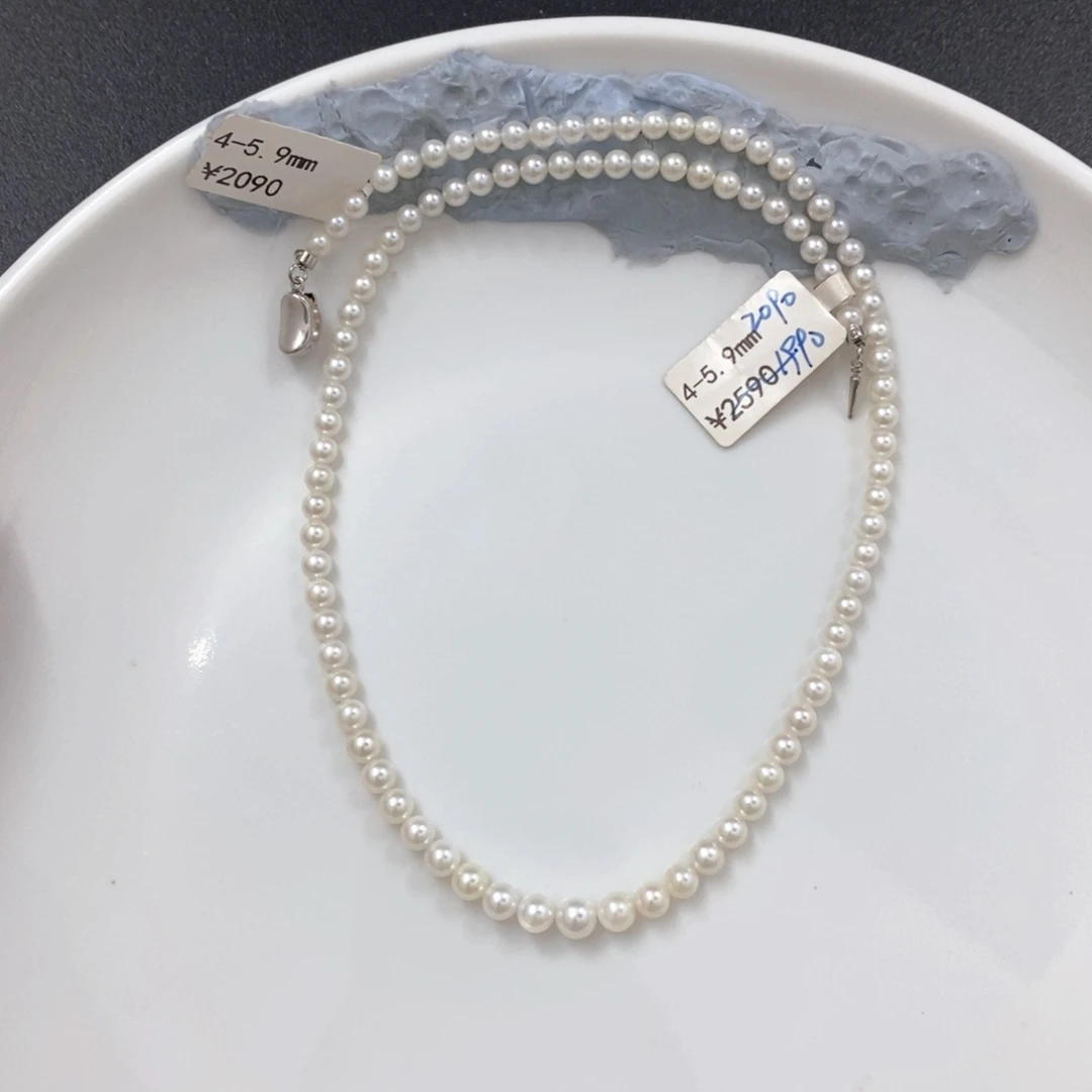 草***儿未镶嵌海水珍珠颈饰AK串链 4-5.9mm 利