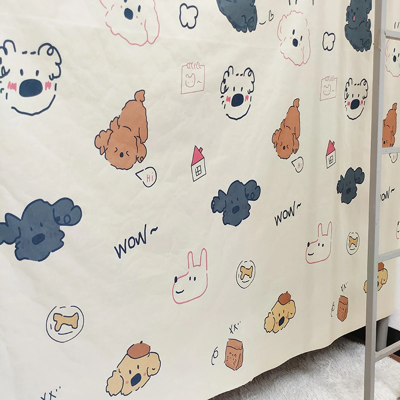 宿舍床帘免安装 学生下铺床帘加厚遮光布含纱防蚊 宿舍上铺遮光帘