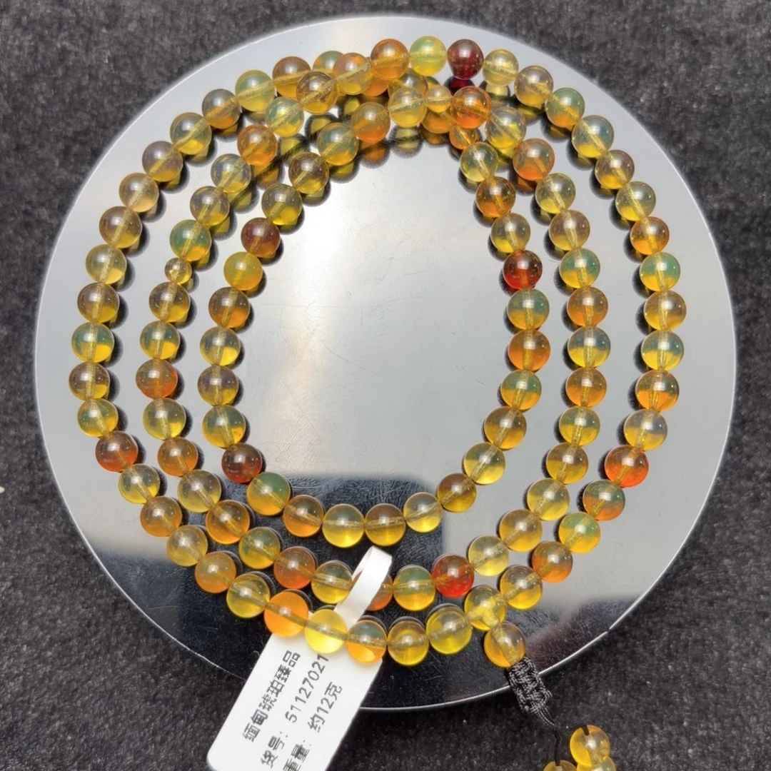 琥珀未镶嵌珠宝奇石5.8mm茶宝