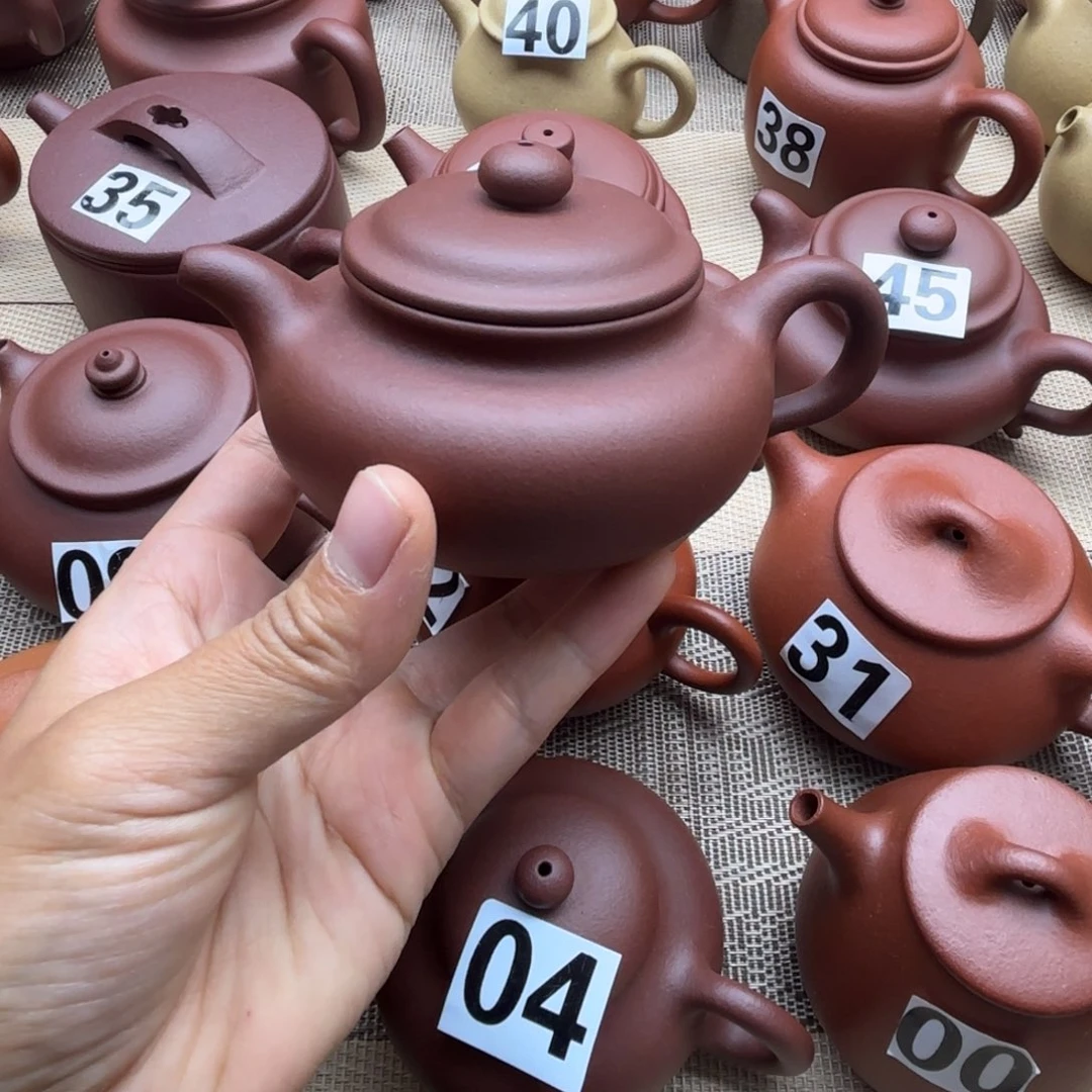 茶壶紫砂紫泥仿古壶150cc微瑕