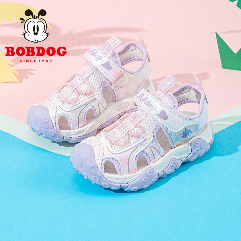 巴布豆童鞋女童凉鞋夏款2025新款夏季包头软底小童女孩儿童公主鞋