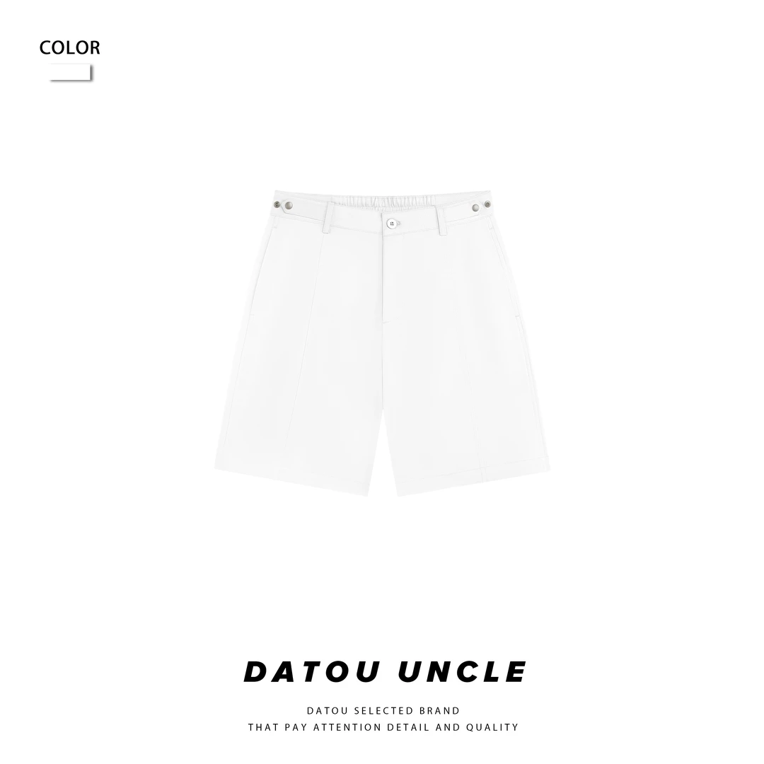【大头叔叔】夏季奢雅清凉斜纹弹力五分休闲宽松男西装短裤DDK9702