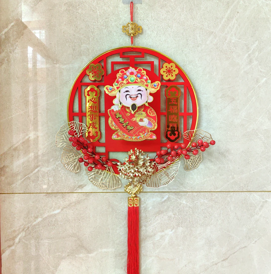 财神爷2025年蛇年电动摇头财神立体挂饰财神到挂件