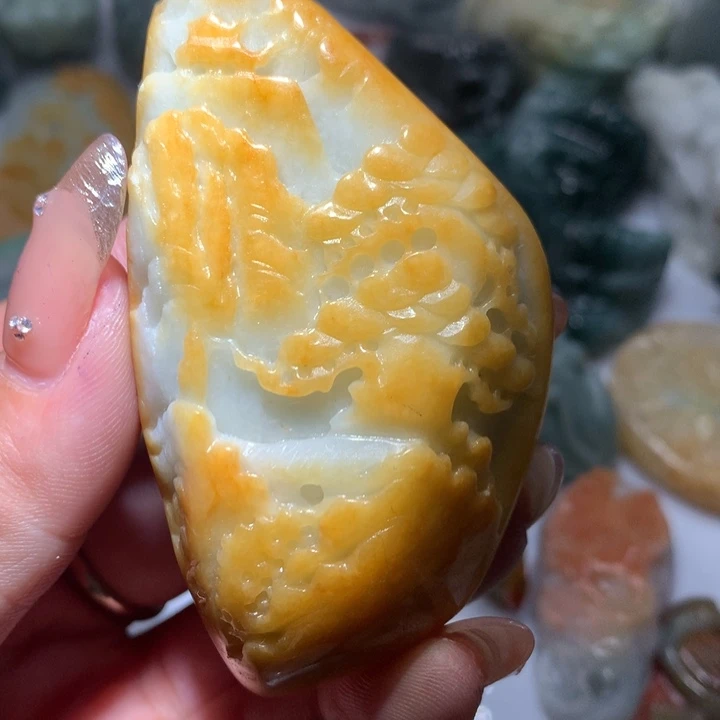 翡翠未镶嵌颈饰保真天然A货翡翠