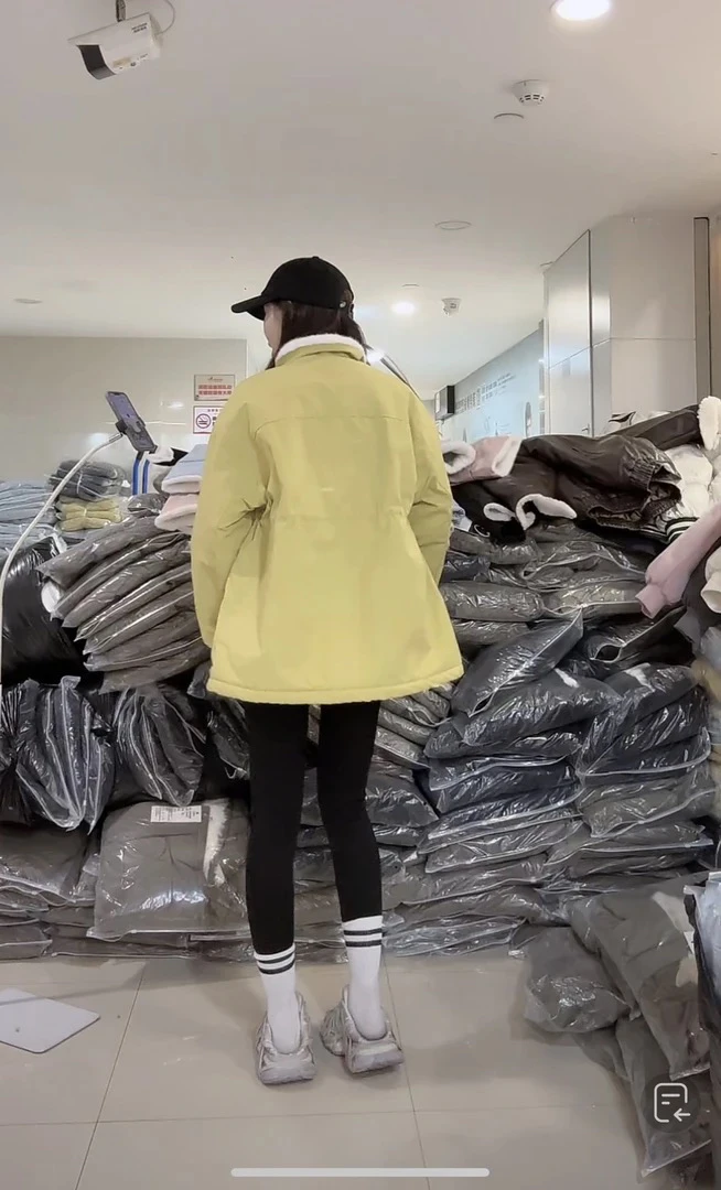 【柒汐】推荐拼接工装加绒外套666