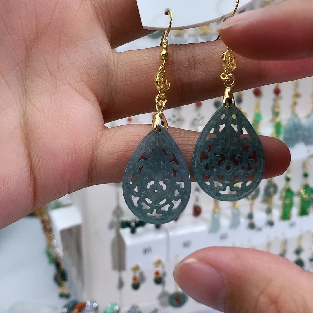 翡翠未镶嵌耳饰18