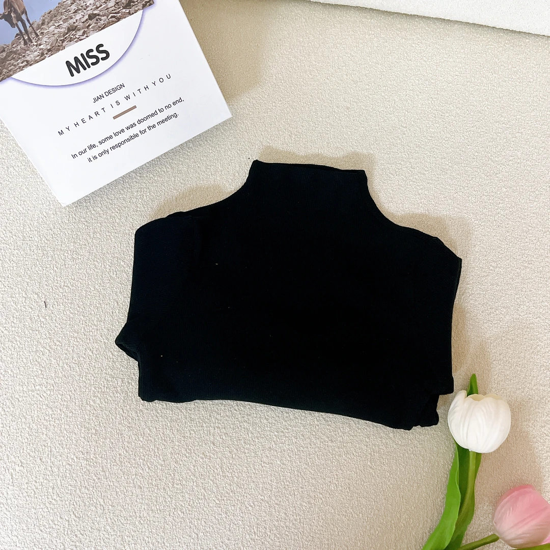 打底衫洋气儿童秋冬季新款打底衫女童纯色套头修身小高领宝宝长袖