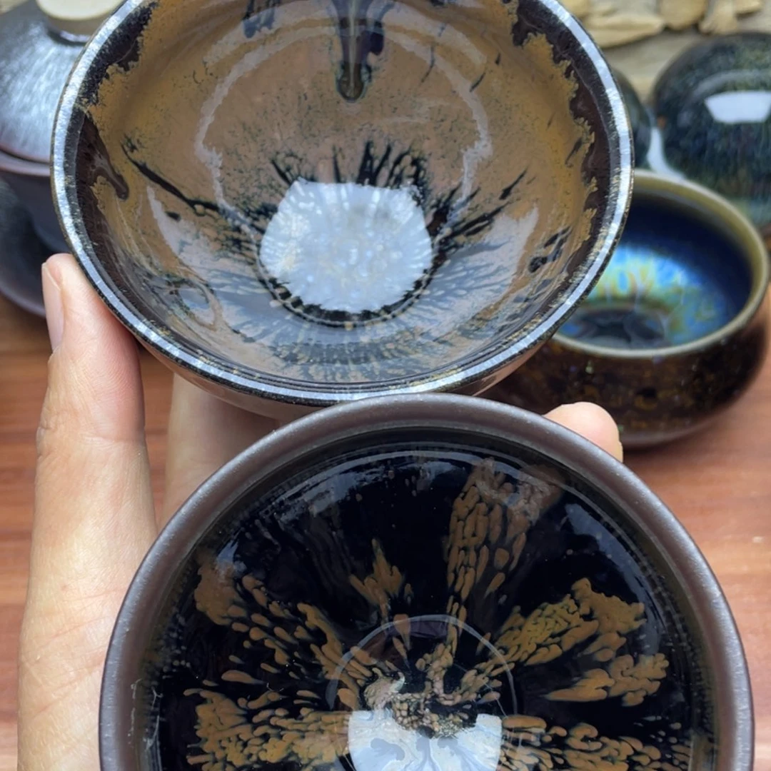 茶盏人***雨茶杯天v机械陶瓷2只