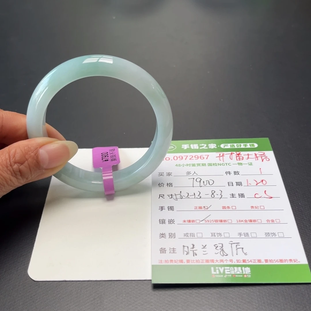翡翠手镯（开口镯）未镶嵌多人