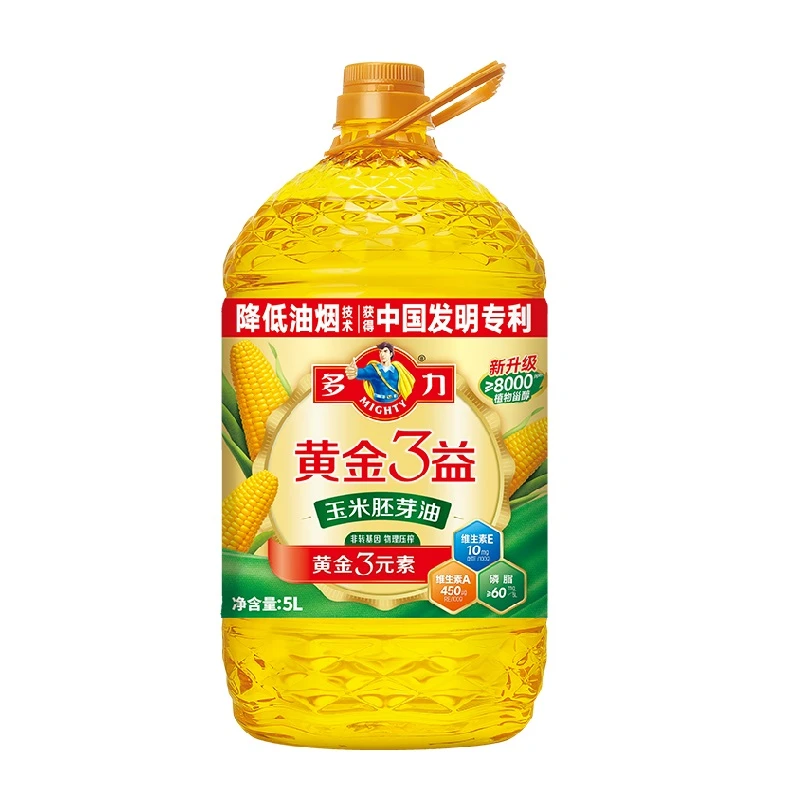 多力黄金3益玉米胚芽油 5L/瓶