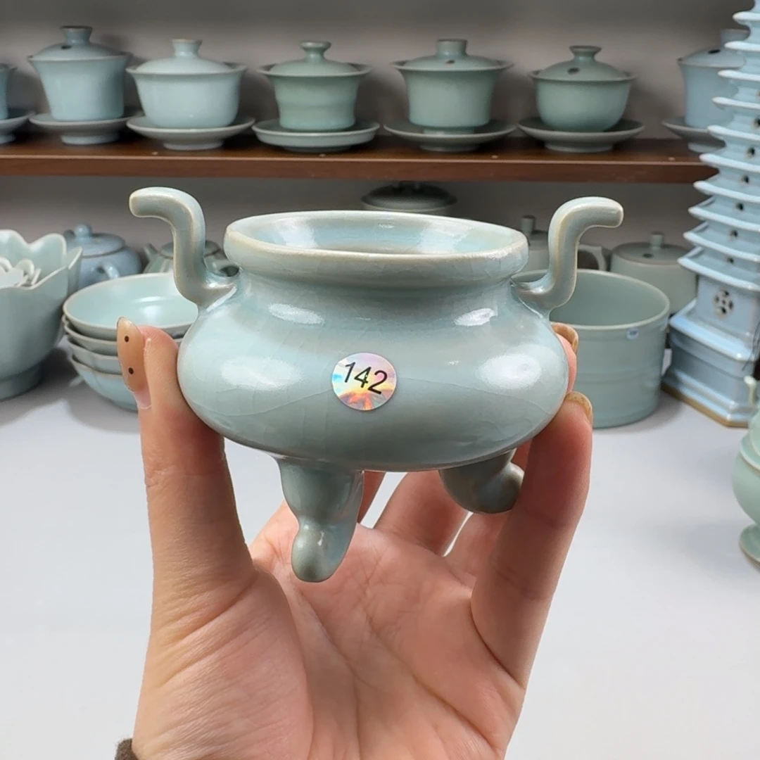 瓷摆件编号142汝窑仿古釉香炉