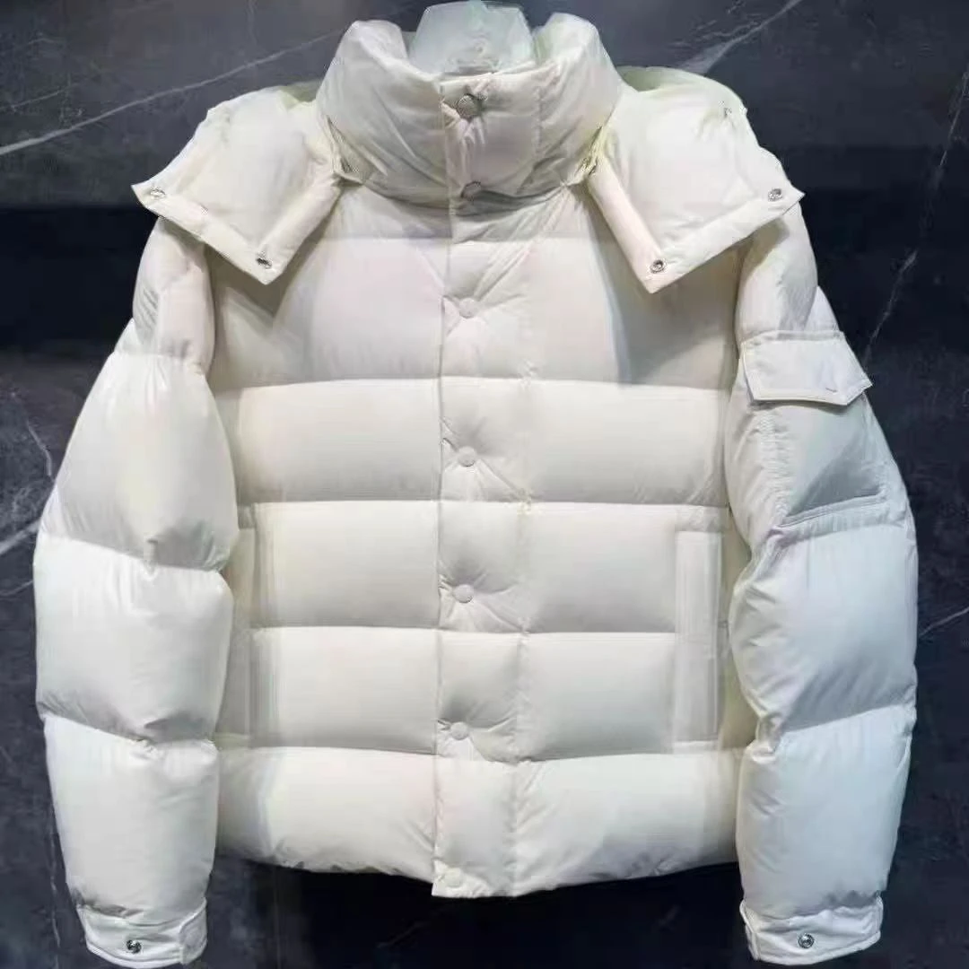 25冬季新款M家70周年90白鸭绒羽绒服女单标雾面玛雅maya加厚连帽