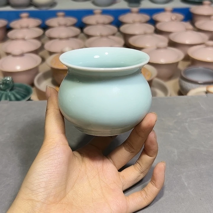 龙泉云间青瓷小米茶器