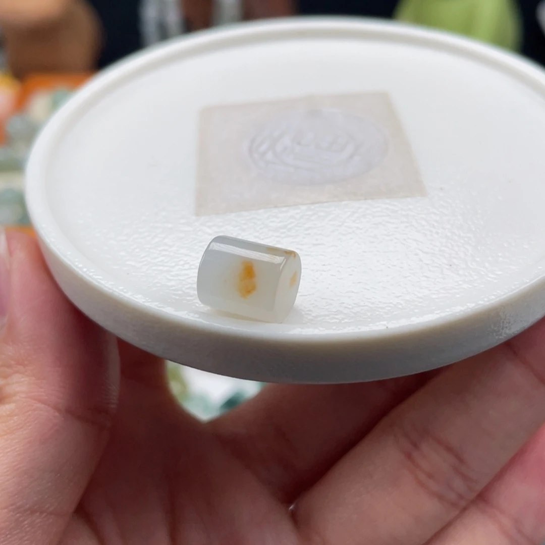 翡翠散珠天然缅甸翡翠a货洒金桶珠9.1×8.1