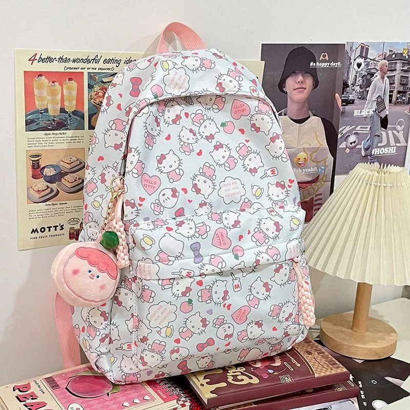 凯蒂猫书包女初中高中生kt猫机能少女大容量双肩包
