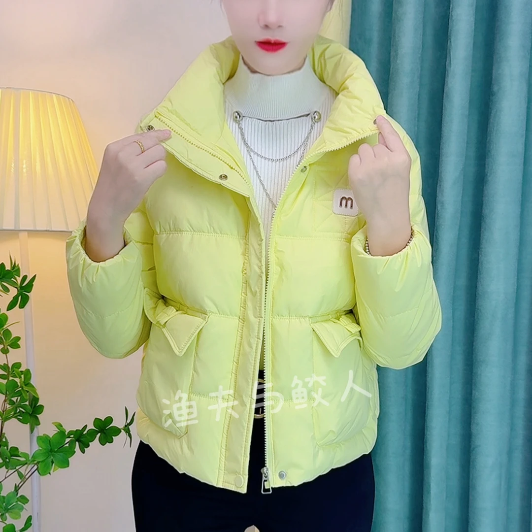 冬季立领m纯色保暖轻便棉服2025新款棉衣时尚加厚棉袄外套短爆款