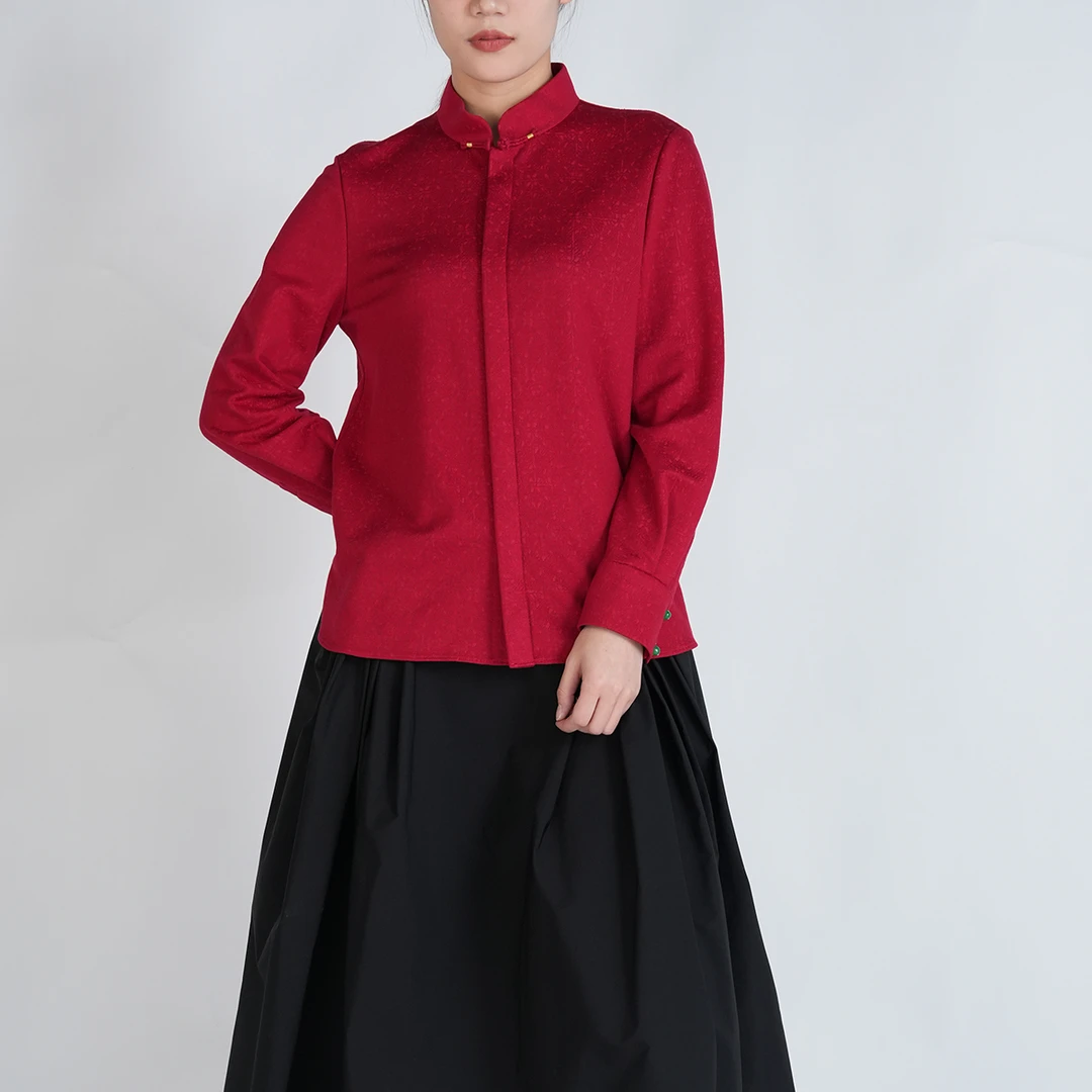 中国风短款百搭长袖女士上衣YECL040016