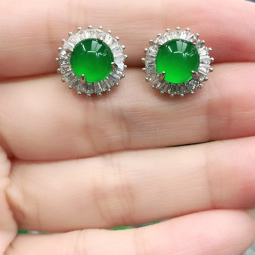 合金耳钉玛瑙/玉髓