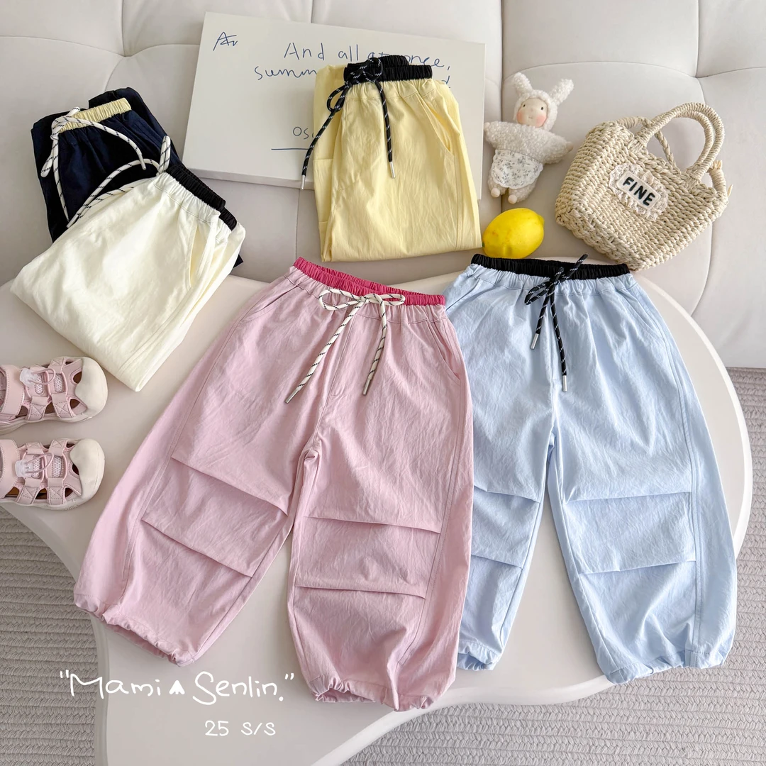 【现货】妈咪森林童装2025夏季新款女童百搭休闲裤252-MMSL-252221