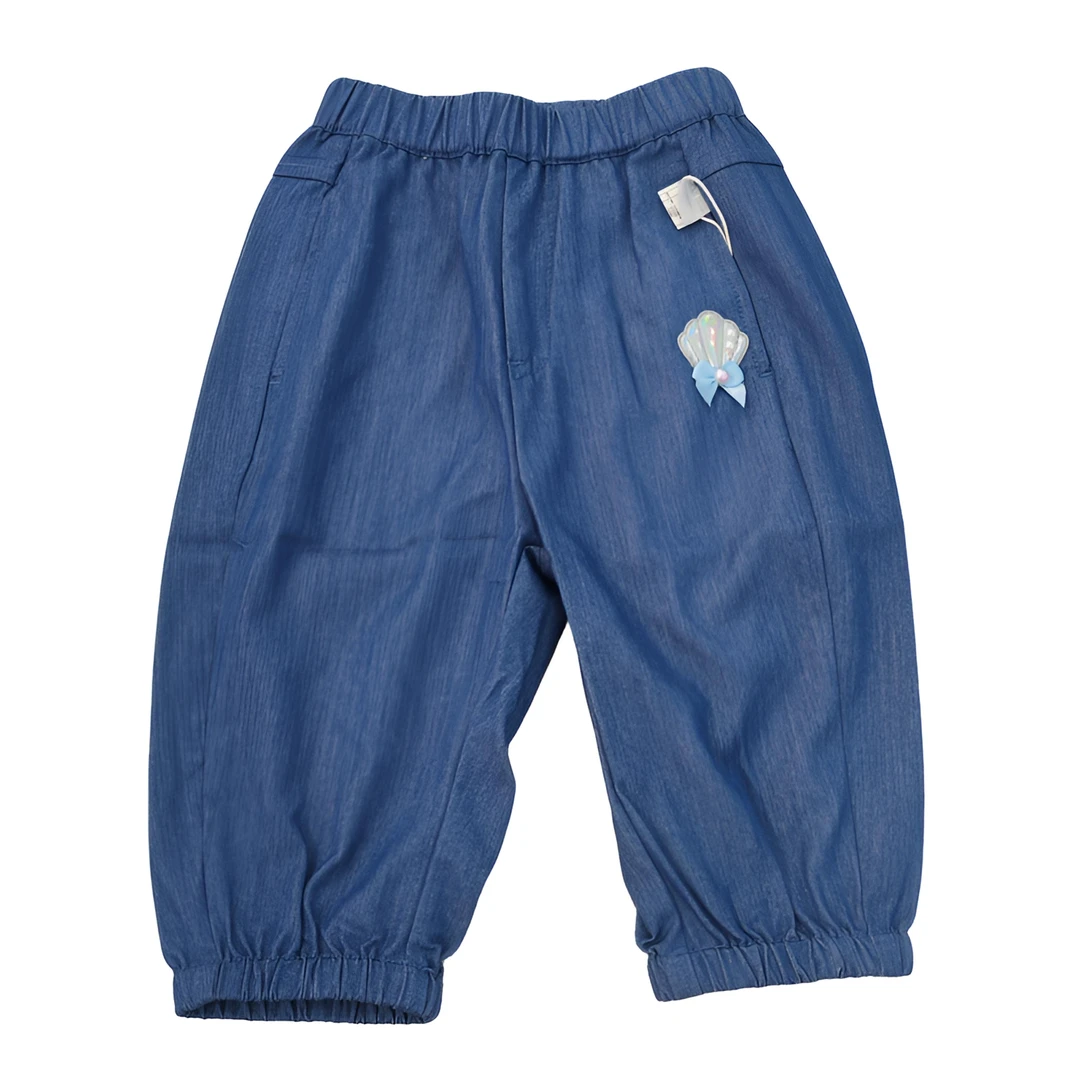 迪迪鹿休闲裤长裤小童裤子女夏季七分裤2418