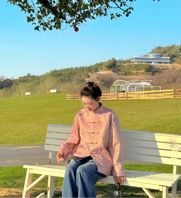 婉莹手工 | 中式唐装 蔓草龙纹
