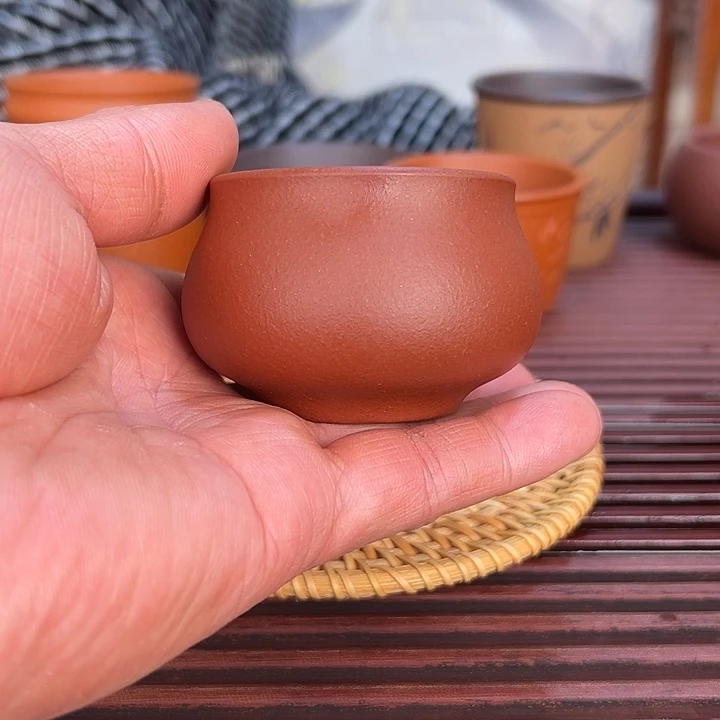 紫砂茶杯紫砂清水泥50小客杯