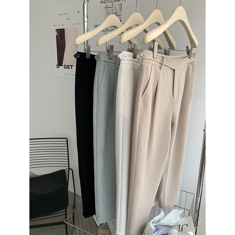 【宠粉回馈】马西西大码女装薄款九分西装裤宽松显瘦休闲直筒裤子