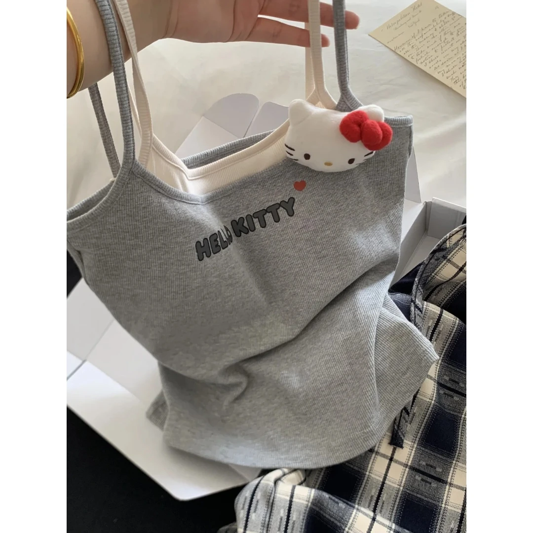 【纯欲字母】甜美少女ins带胸垫吊带睡衣女夏季长裤套装外穿家居服