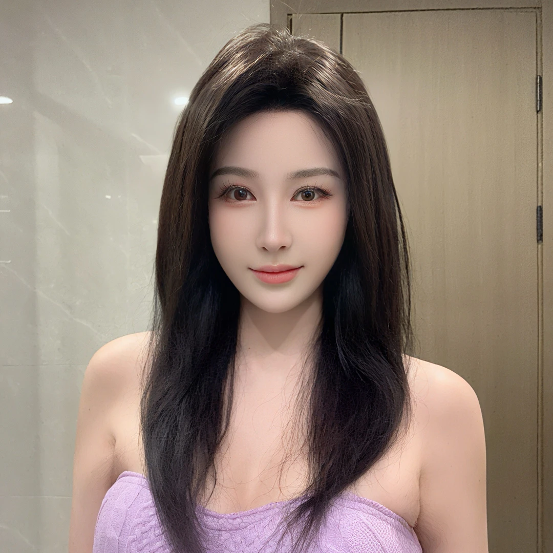 补发片 至臻系列 生物膜双递针25-45cm少女原辫级黑长直全真发片