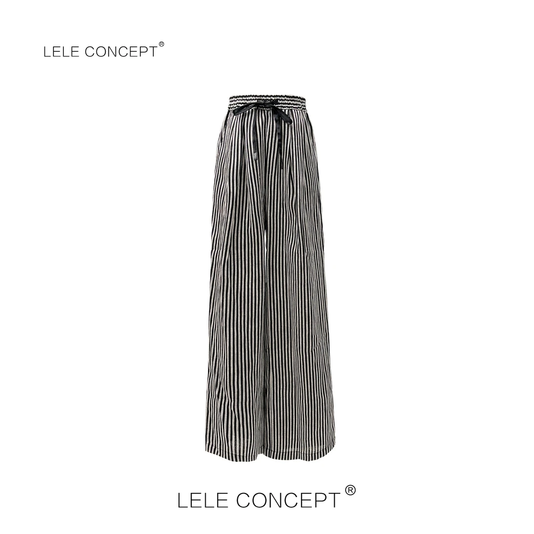 LELE CONCEPT 丨时尚设计师款条纹裤K0306