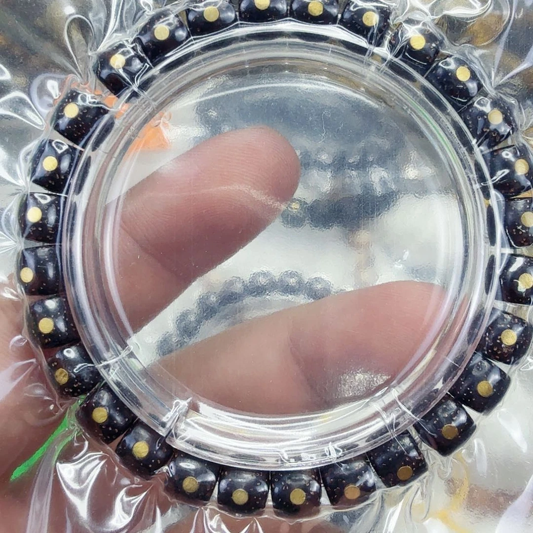 手串星月菩提29黑金星月菩提单圈8×7单圈钉