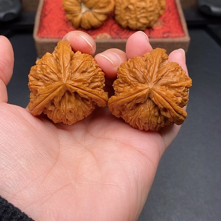 同***里文玩核桃把件白奔