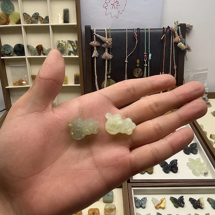 蛇纹石玉合金手链