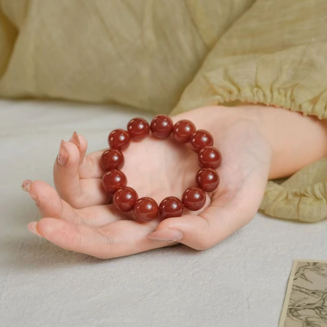 MUJINN原创「赤霞」红玛瑙手链手串