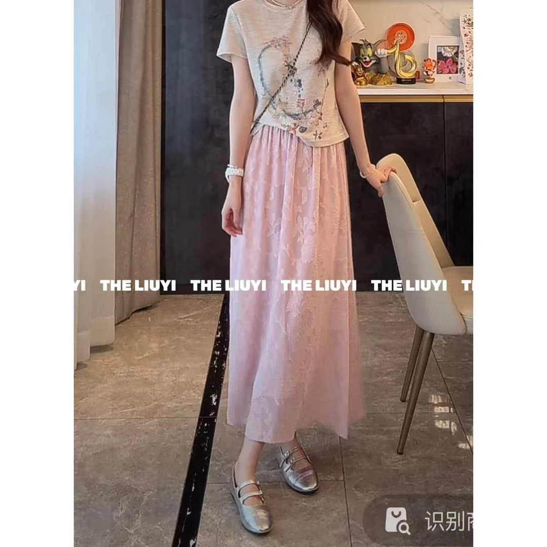 【LIUYI】粉黛~夏季高定刺绣半身裙54205