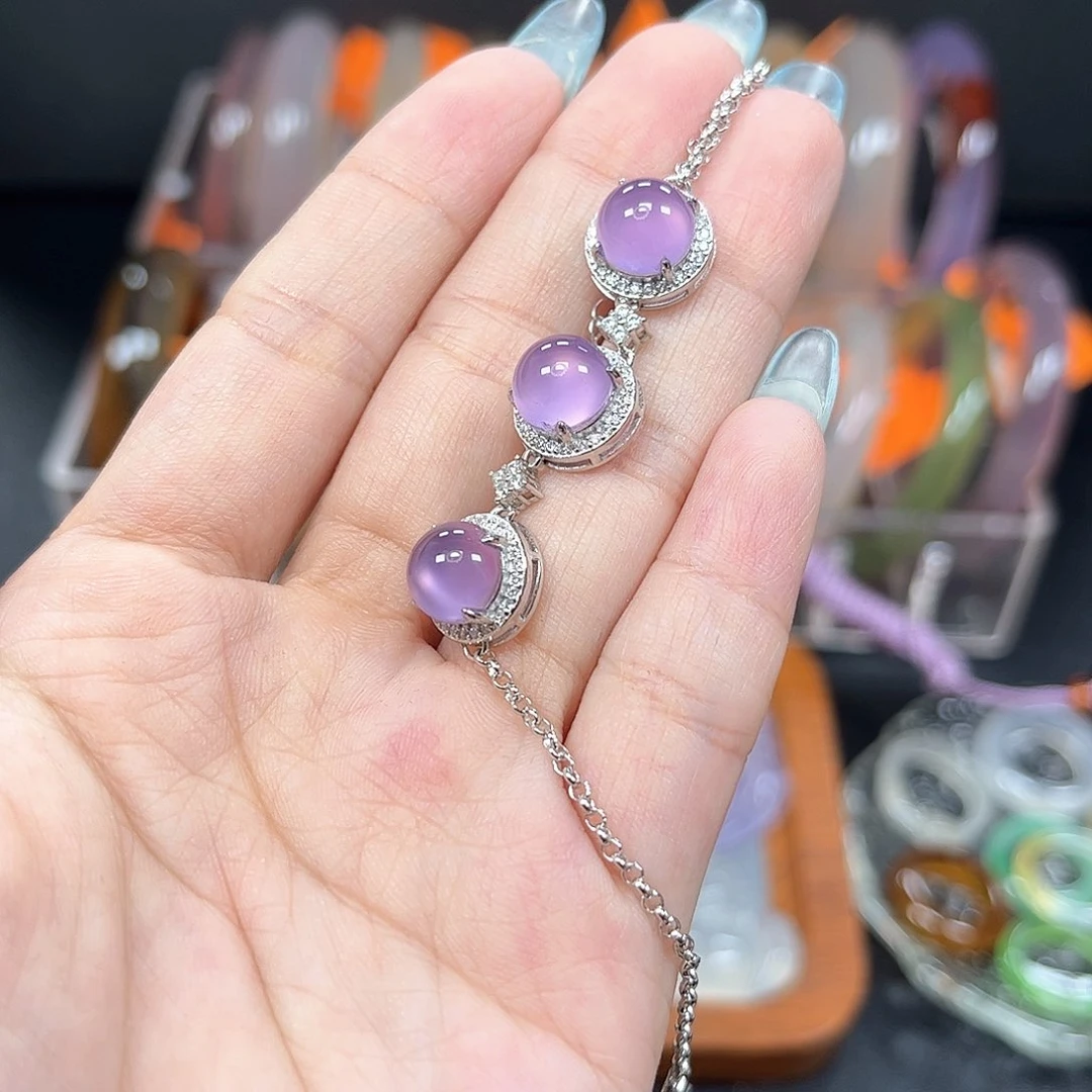 玛瑙/玉髓颈饰银S925镶嵌