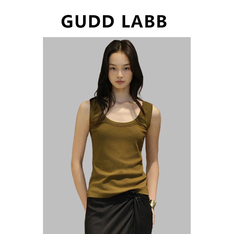 GUDDLABB 基础U领背心 秋款女款外穿背心