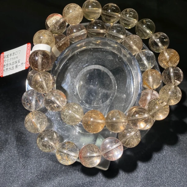 CF2天然彩发单圈手串，多样性发其一