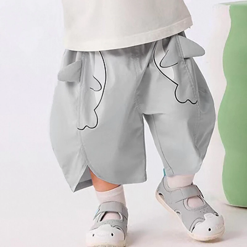 男童夏季薄款裤子儿童宝宝洋气时髦宽松百搭直筒休闲裤潮