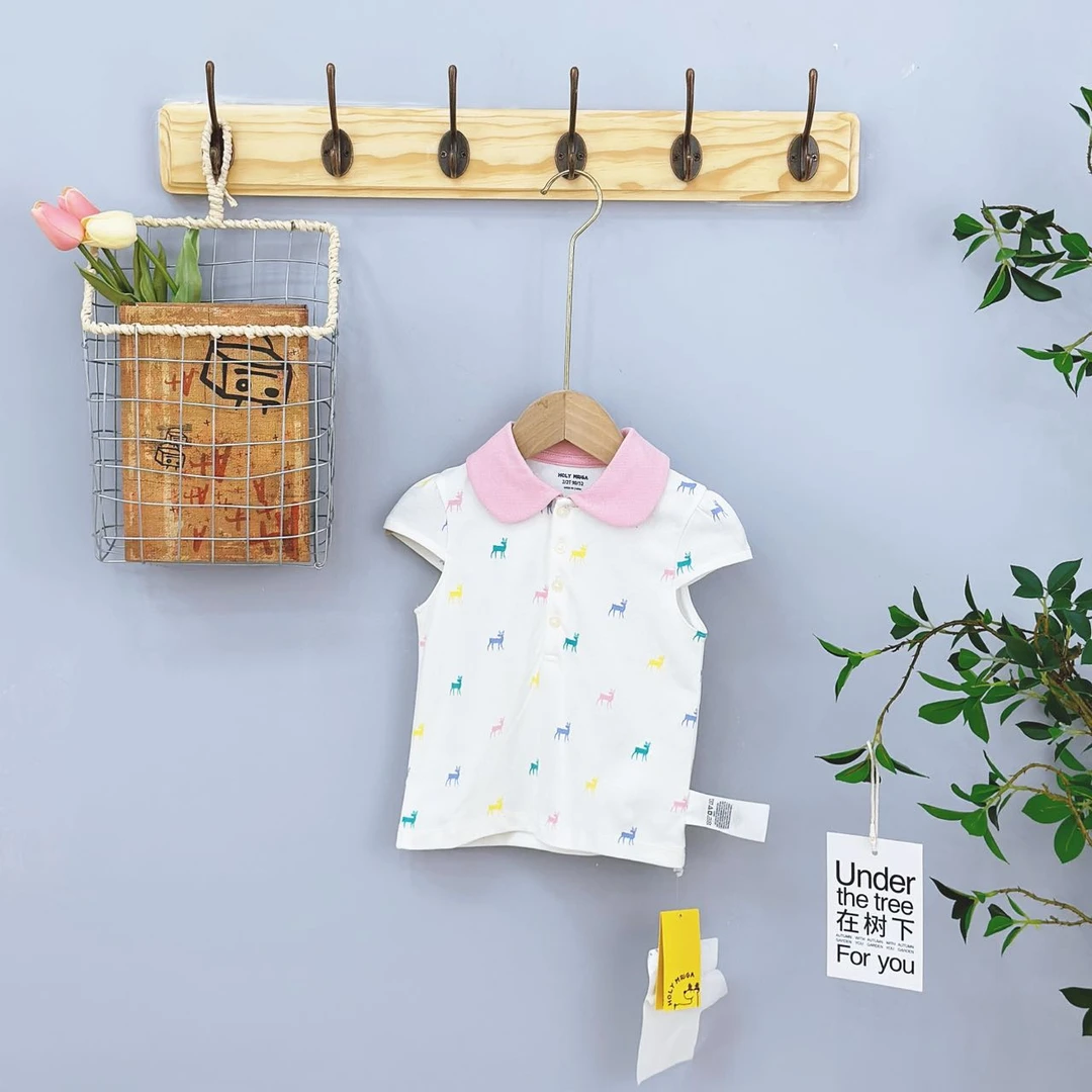 0002高端专享呦呦鹿夏款Polo衫粉色