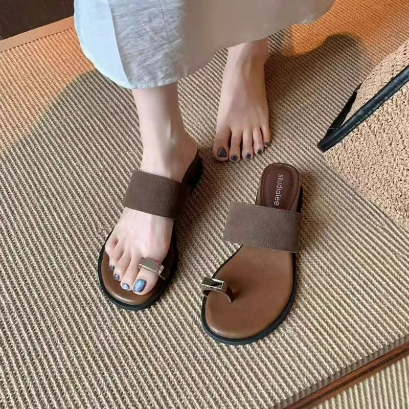 走路不累脚拖鞋女款夏季外穿小众套趾罗马鞋2025新款舒适爆款凉拖