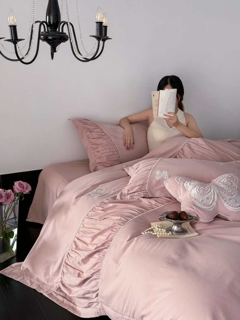 【凡哥】立体珍珠抽褶工艺款套件  艾丽斯-粉色