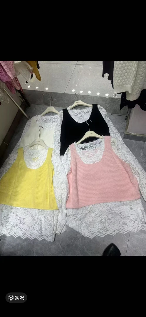 植绒蕾丝衫四季款