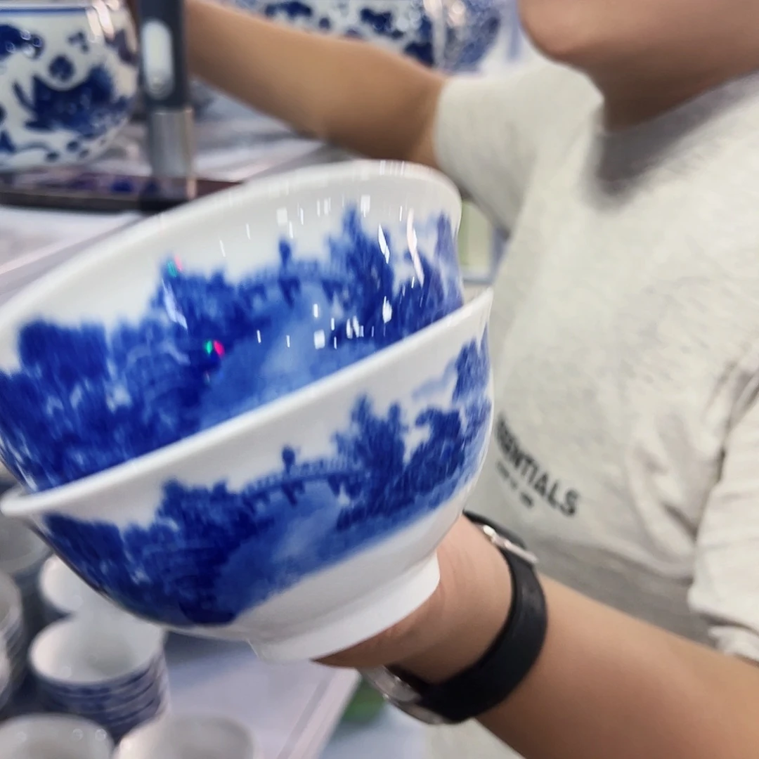 瓷片云雾山水五寸111111