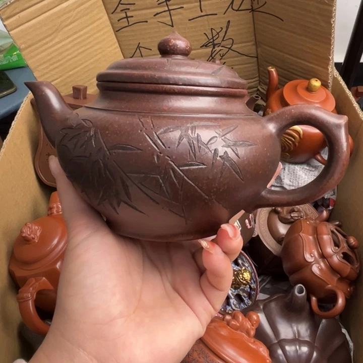 茶壶段泥紫砂壶的
