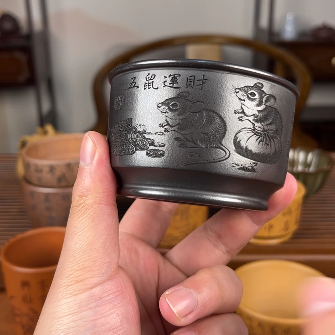 紫砂茶杯紫砂主人杯 手工制作